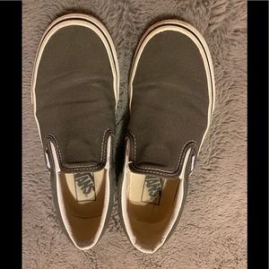 Gray slip on Vans